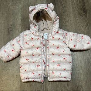 3-6M old navy baby girl winter hooded coat
